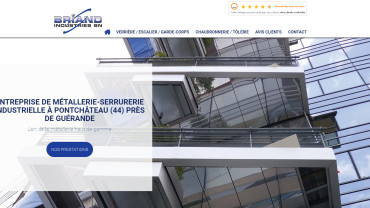 Page d'accueil du site : Briand Industries SN