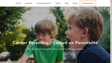 Page d'accueil du site : Calmer Parenting