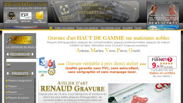 Page d'accueil du site : Renaud Gravure