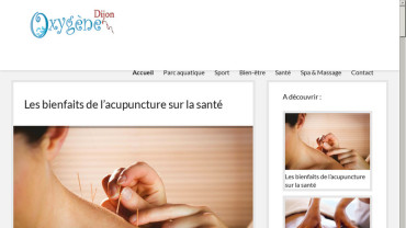 Page d'accueil du site : Oxygène Dijon