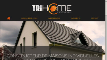 Page d'accueil du site : TRI-HOME Constructions