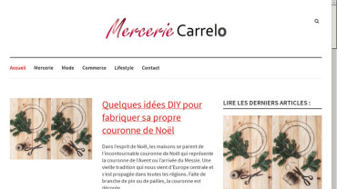 Page d'accueil du site : Mercerie Carrelo