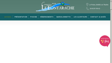 Page d'accueil du site : Le Fontarache