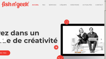 Page d'accueil du site : Fish and Geek