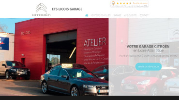 Page d'accueil du site : Garage Licois