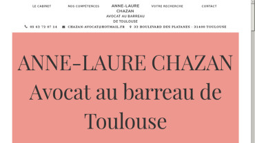 Page d'accueil du site : Anne-Laure Chazan