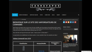 Page d'accueil du site : Cannavapos