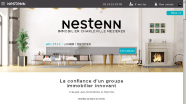 Page d'accueil du site : Nestenn Immobilier Charleville-Mézières