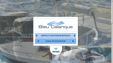 Page d'accueil du site : Bleu Calanque 