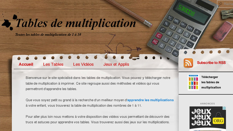 La table de multiplication