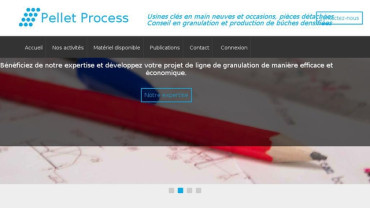 Page d'accueil du site : Pellet Process