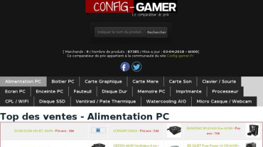 Page d'accueil du site : Config Gamer