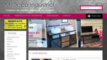 Page d'accueil du site : M. Déco Industriel