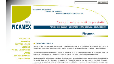 Page d'accueil du site : Ficamex