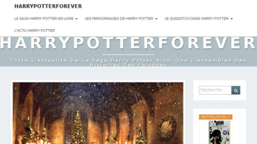 Page d'accueil du site : Harry Potter Forever
