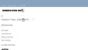 Page d'accueil du site : Shingeki No Kyojin