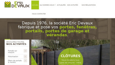 Page d'accueil du site : Eric Devaux