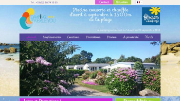 Page d'accueil du site : Camping Kerleyou