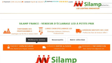Page d'accueil du site : Silamp