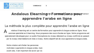 Page d'accueil du site : Andalous E-learning