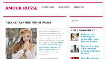 Page d'accueil du site : Amour Russe