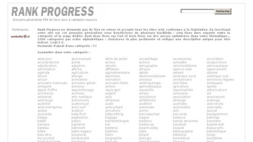 Page d'accueil du site : Rank-Progress