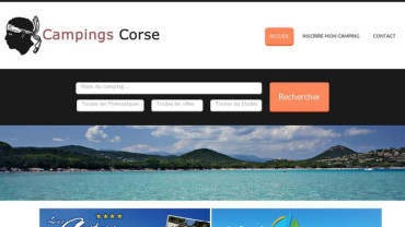 Page d'accueil du site : Camping Corse