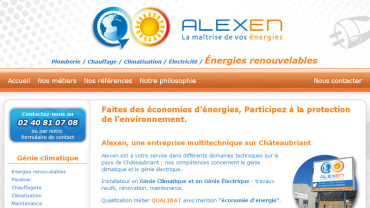 Page d'accueil du site : Alexen