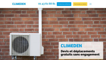 Page d'accueil du site : Climeden
