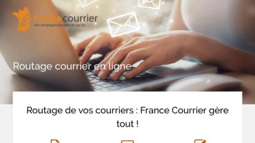 Page d'accueil du site : France Courrier