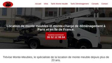 Page d'accueil du site : Trévise Monte Meuble