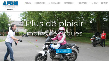 Page d'accueil du site : Association pour la Formation des Motards Hauts-de-France