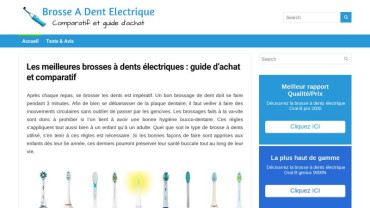 Page d'accueil du site : Brosse à dent électrique