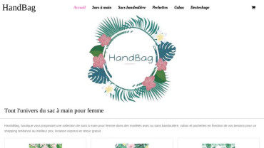 Page d'accueil du site : HandBag