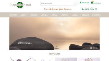 Page d'accueil du site : Planète-Cristal
