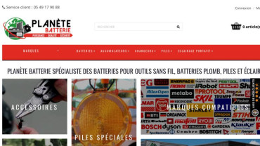 Page d'accueil du site : Planète Batterie