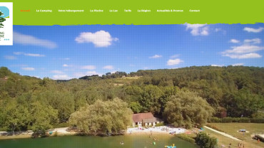 Page d'accueil du site : Domaine du lac dordogne