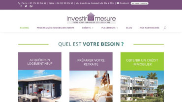 Page d'accueil du site : Investir Sur Mesure