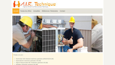 Page d'accueil du site : AIR Technique