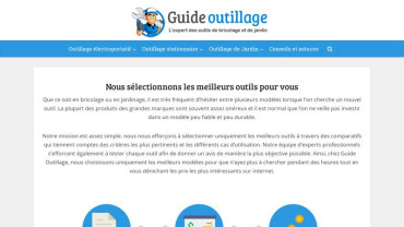 Page d'accueil du site : Guide Outillage