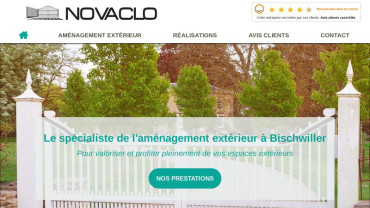 Page d'accueil du site : Novaclo