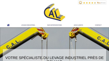 Page d'accueil du site : Centre Alsace Levage