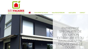 Page d'accueil du site : Bâti Façades