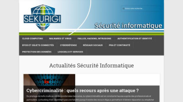 Page d'accueil du site : Sekurigi