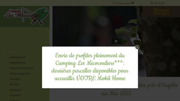 Page d'accueil du site : Les Micocouliers