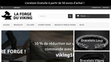 Page d'accueil du site : La boutique du Viking
