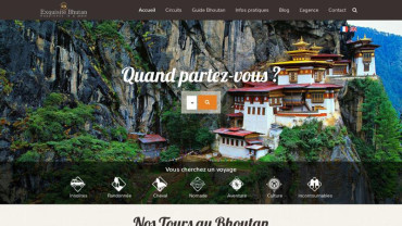 Page d'accueil du site : Exquisite Bhutan