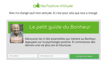 Page d'accueil du site : Ma positive attitude