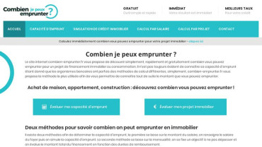 Page d'accueil du site : Combien-Emprunter.fr