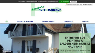 Page d'accueil du site : Peinture Hoff Marbach